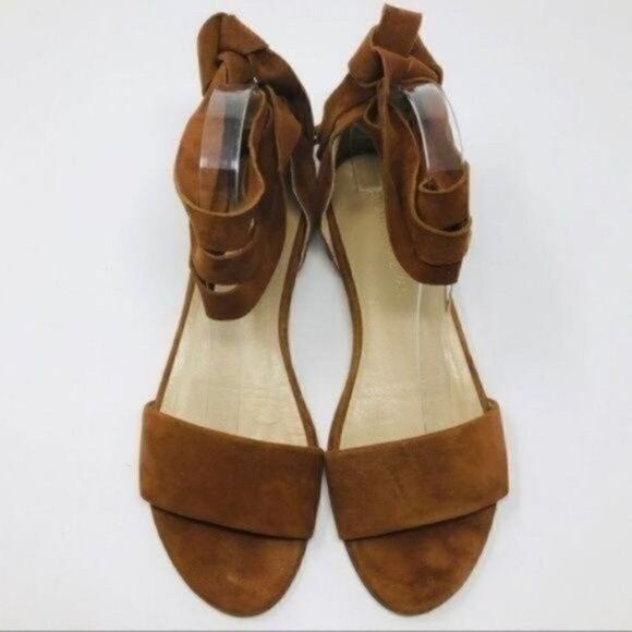 Stuart Weitzman Gladiator sandal Brown suede leather  US 9.5M BoxH - Picture 2 of 5